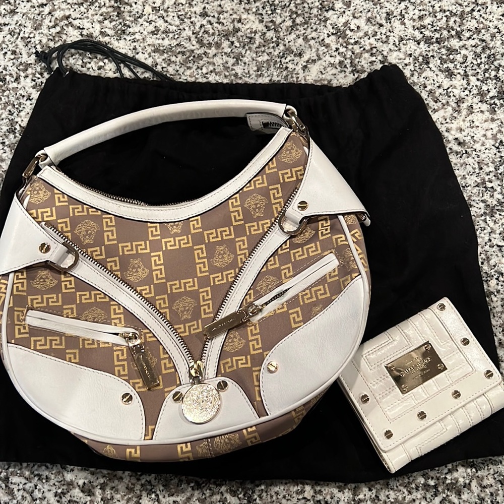 Versace hand bag and wallet